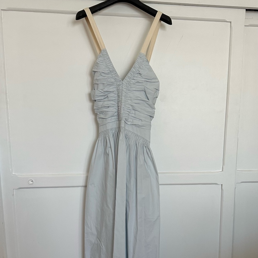 Ulla Johnson Laurelin Smocked Cotton Midi Dress Size 10